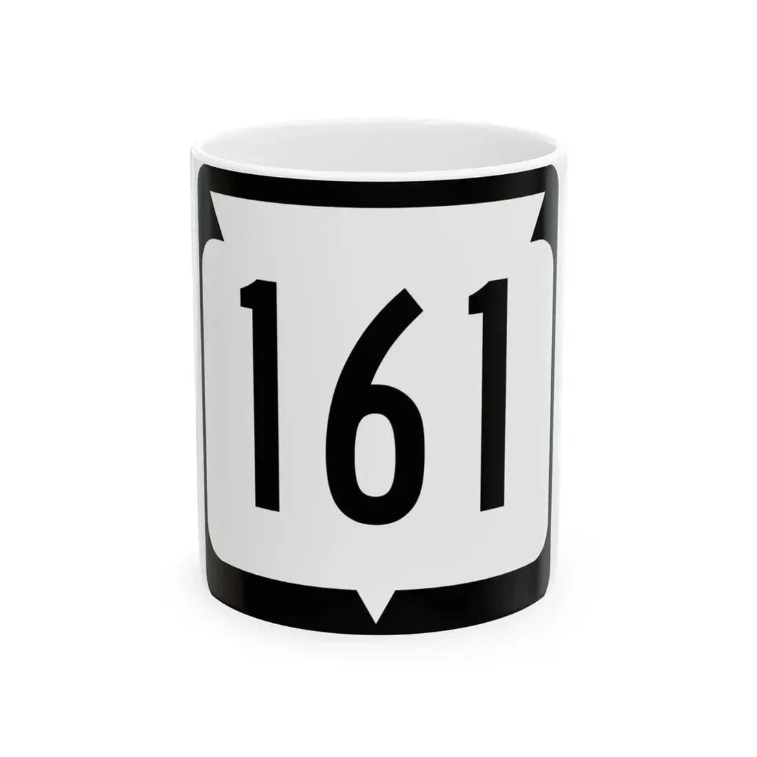 WIS 161 (Wisconsin) (Road Sign) White Coffee Mug 11oz - Go Mug Yourself