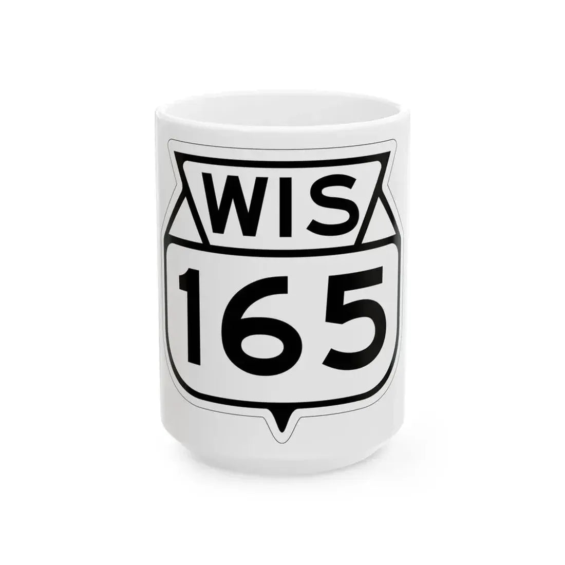 WIS 165 1949 (Wisconsin) (Road Sign) White Coffee Mug 15oz - Go Mug Yourself