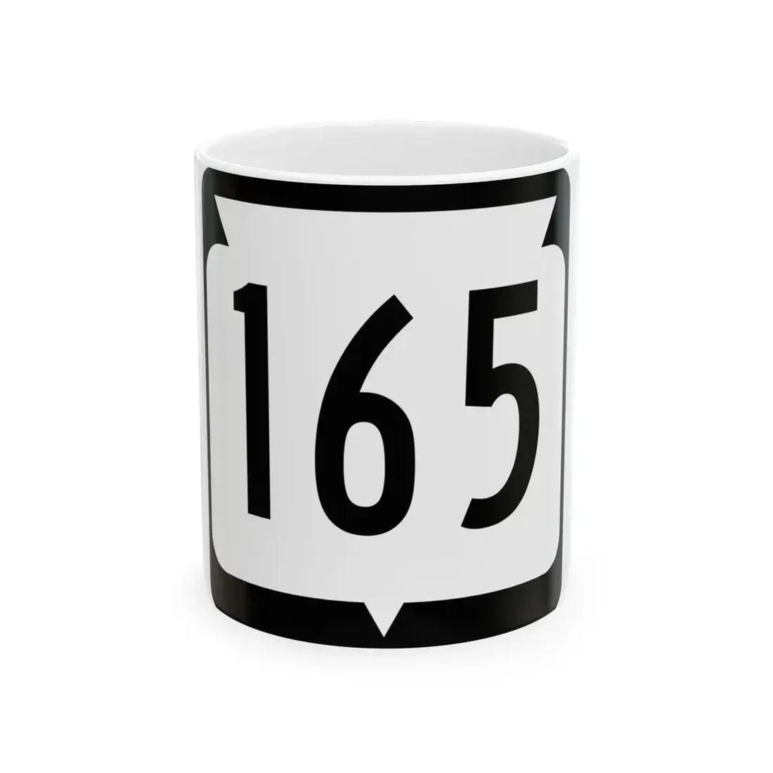 WIS 165 (Wisconsin) (Road Sign) White Coffee Mug 11oz - Go Mug Yourself