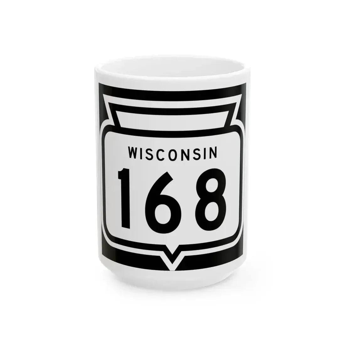 WIS 168 1958 (Wisconsin) (Road Sign) White Coffee Mug 15oz - Go Mug Yourself