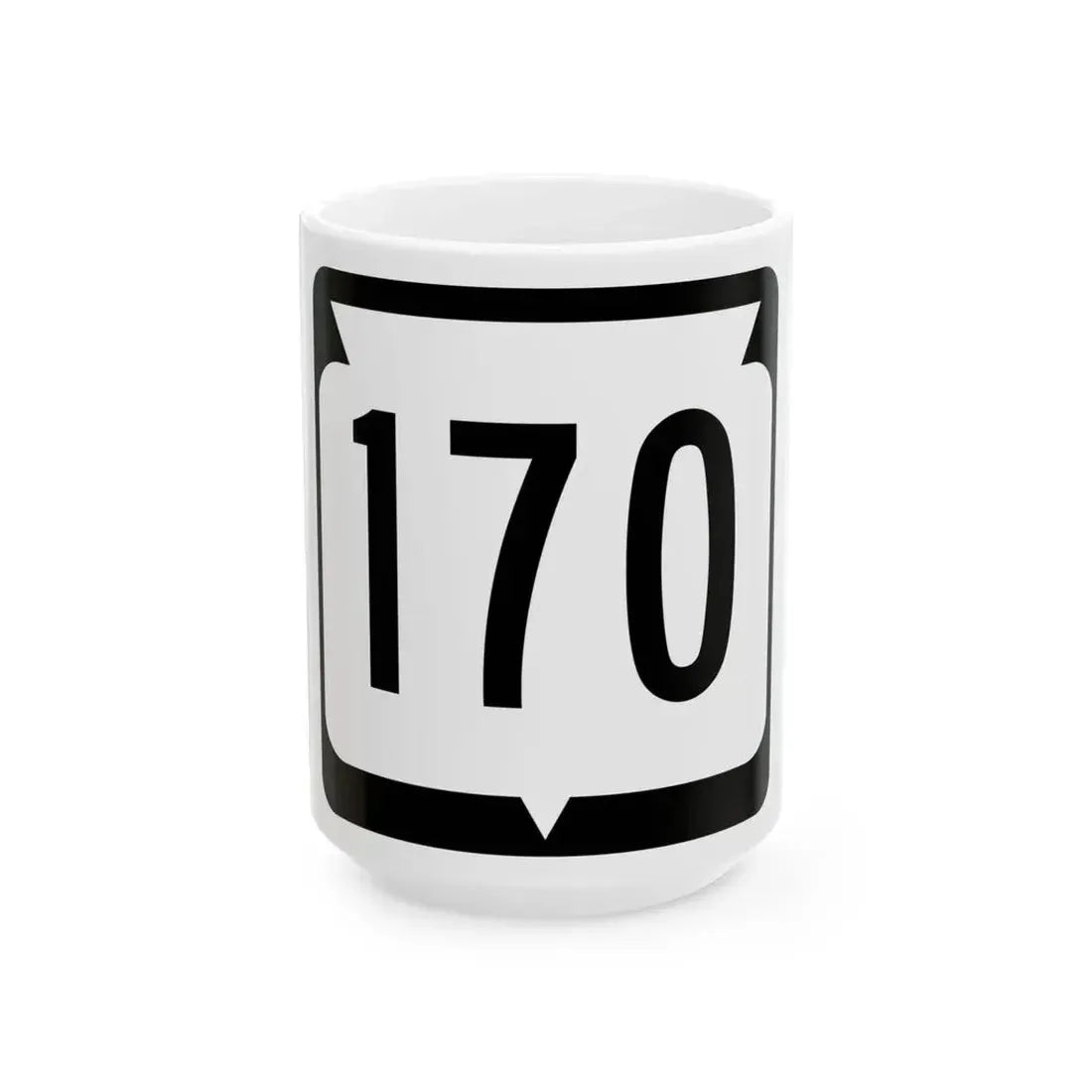 WIS 170 (Wisconsin) (Road Sign) White Coffee Mug 15oz - Go Mug Yourself