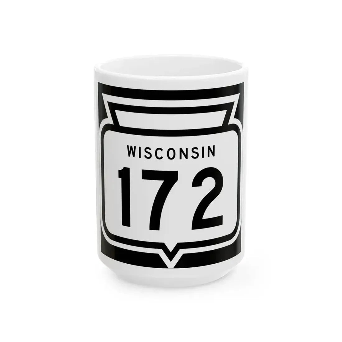 WIS 172 1958 (Wisconsin) (Road Sign) White Coffee Mug 15oz - Go Mug Yourself