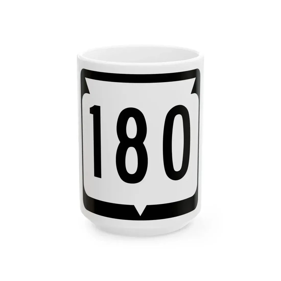 WIS 180 (Wisconsin) (Road Sign) White Coffee Mug 15oz - Go Mug Yourself