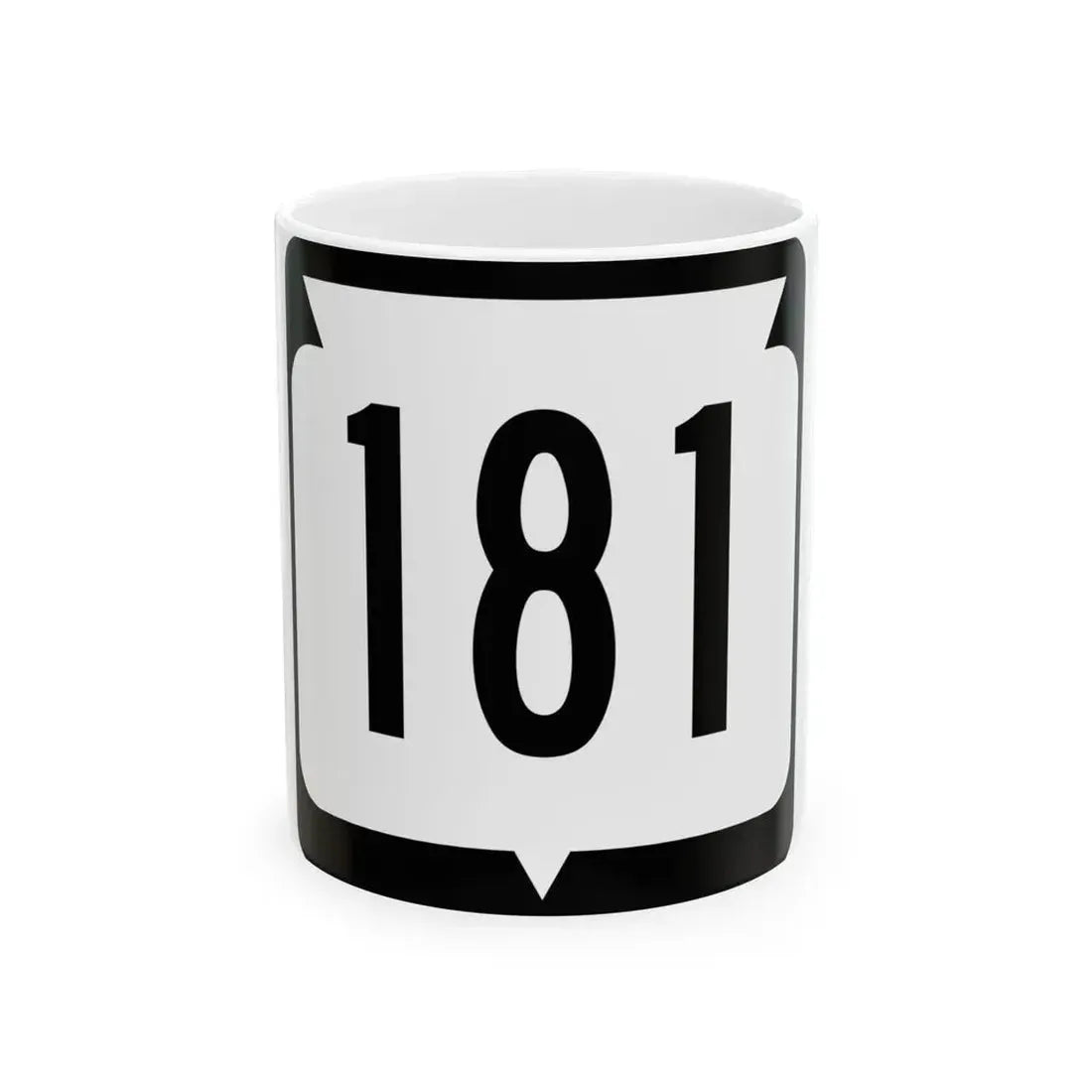 WIS 181 (Wisconsin) (Road Sign) White Coffee Mug 11oz - Go Mug Yourself