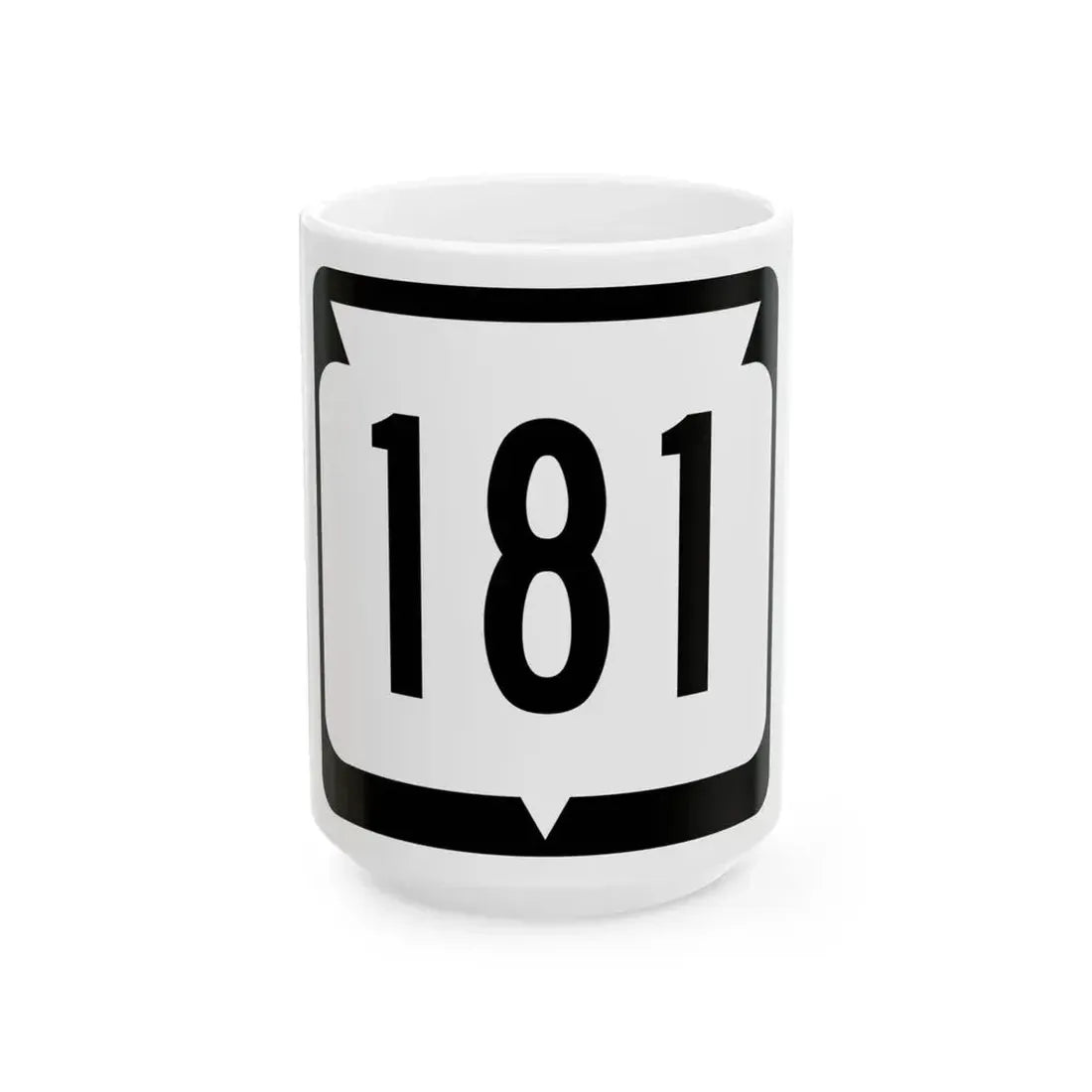 WIS 181 (Wisconsin) (Road Sign) White Coffee Mug 15oz - Go Mug Yourself