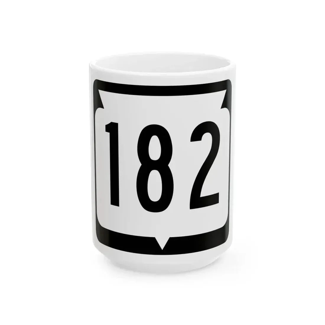 WIS 182 (Wisconsin) (Road Sign) White Coffee Mug 15oz - Go Mug Yourself