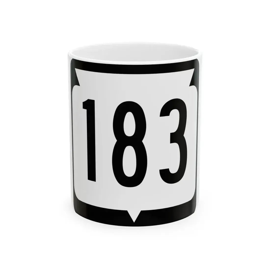 WIS 183 (Wisconsin) (Road Sign) White Coffee Mug 11oz - Go Mug Yourself