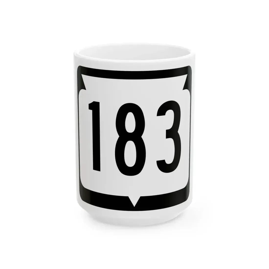 WIS 183 (Wisconsin) (Road Sign) White Coffee Mug 15oz - Go Mug Yourself