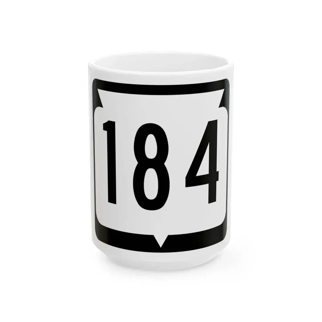WIS 184 (Wisconsin) (Road Sign) White Coffee Mug 15oz - Go Mug Yourself
