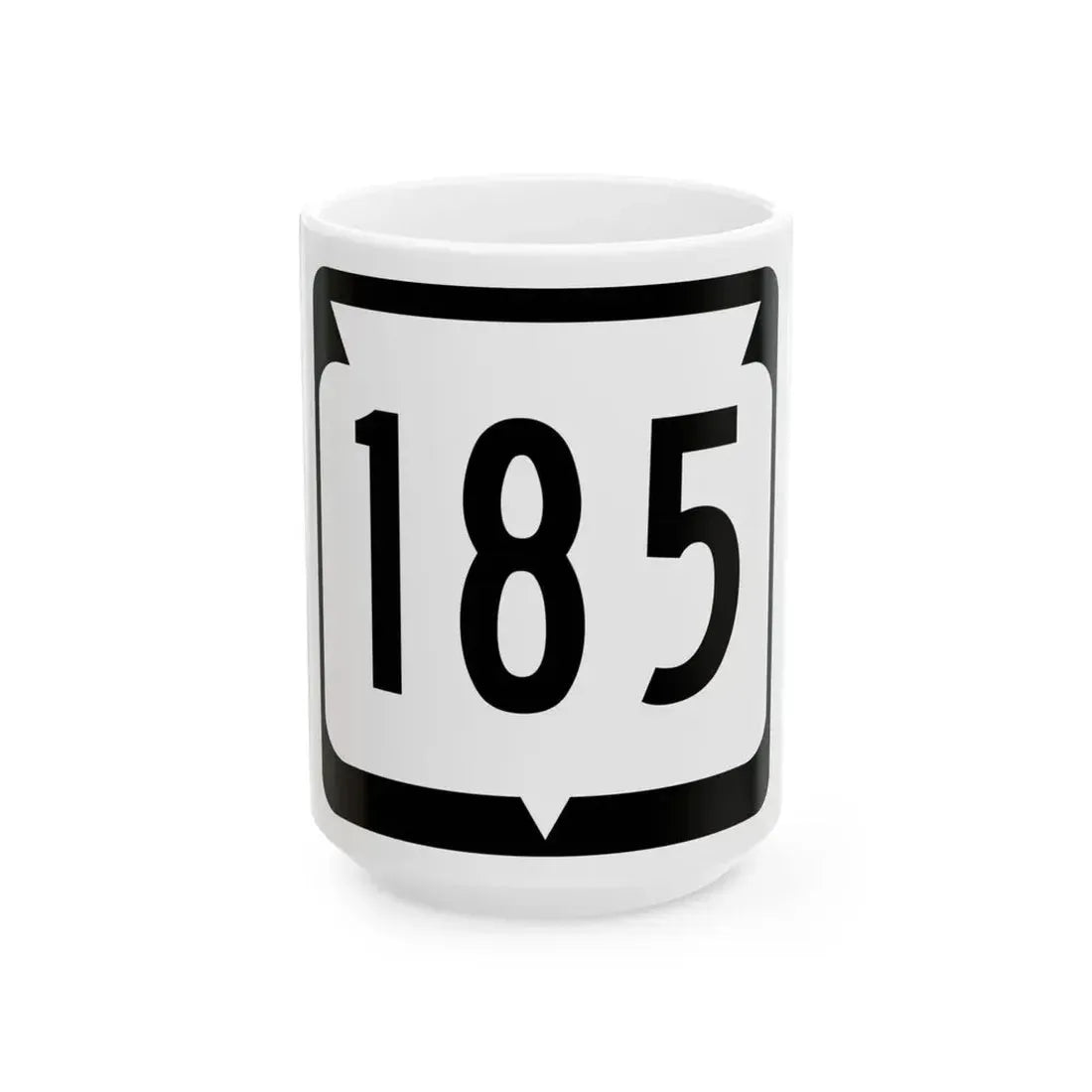 WIS 185 (Wisconsin) (Road Sign) White Coffee Mug 15oz - Go Mug Yourself