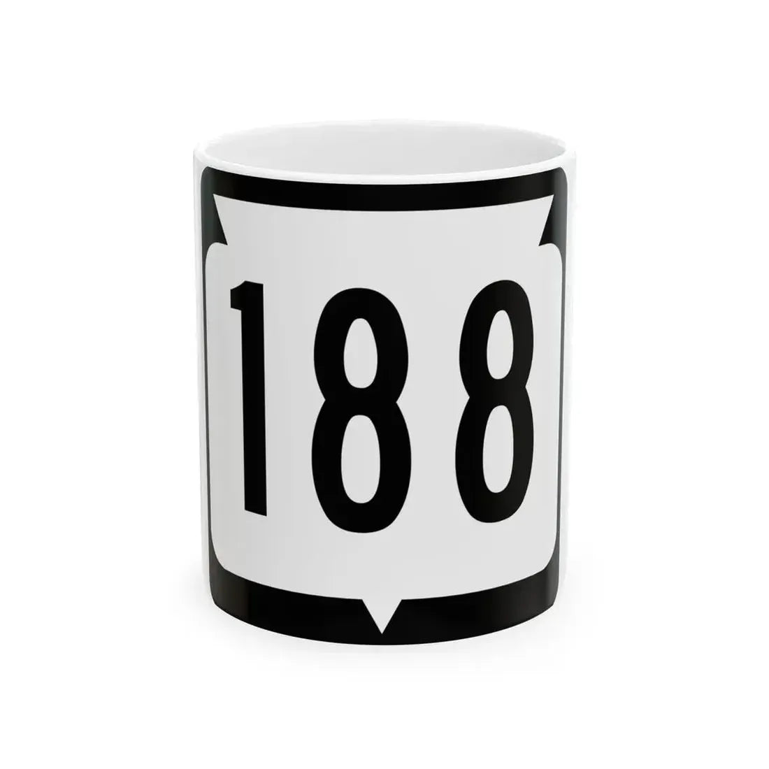 WIS 188 (Wisconsin) (Road Sign) White Coffee Mug 11oz - Go Mug Yourself