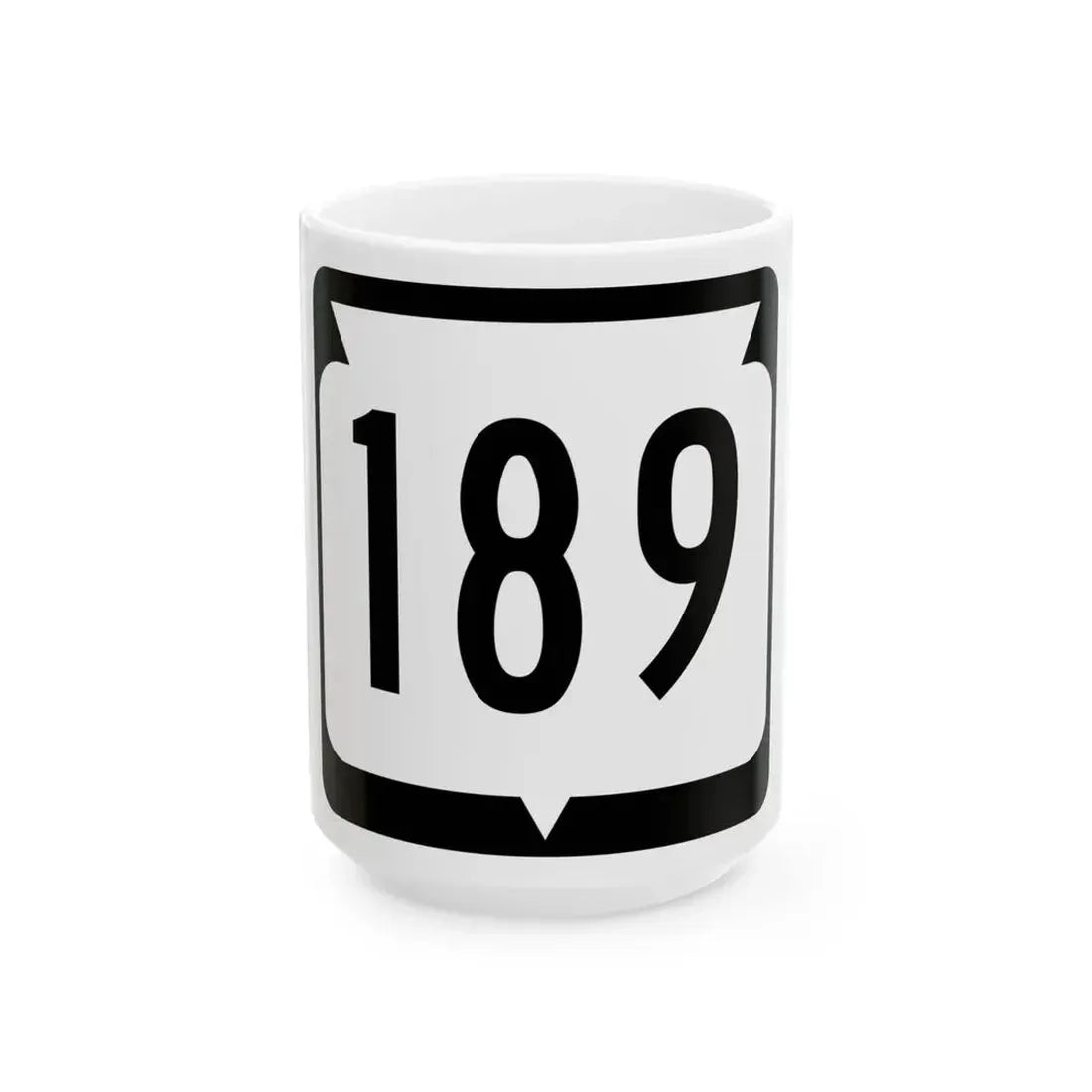WIS 189 (Wisconsin) (Road Sign) White Coffee Mug 15oz - Go Mug Yourself