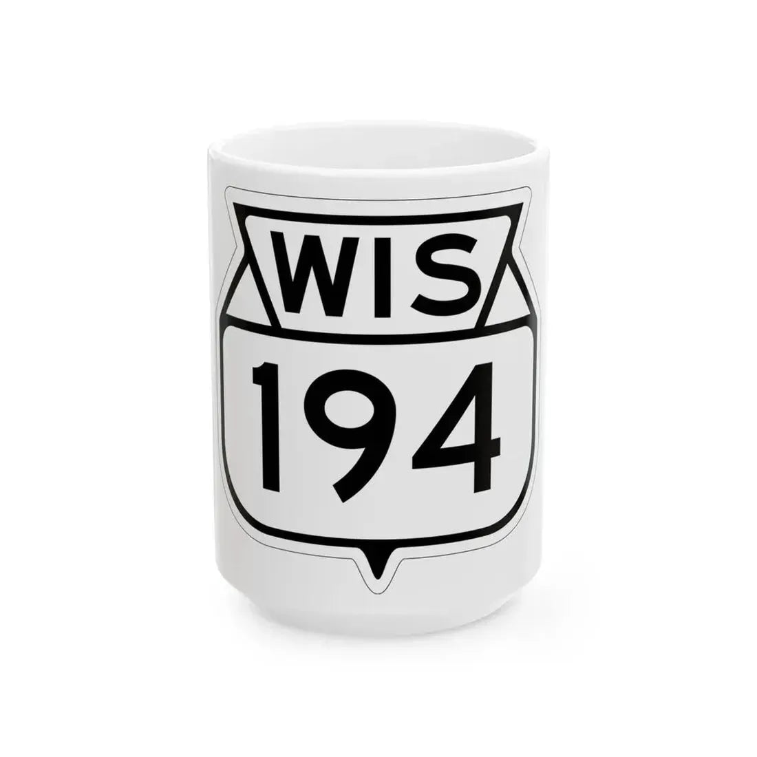 WIS 194 1949 (Wisconsin) (Road Sign) White Coffee Mug 15oz - Go Mug Yourself