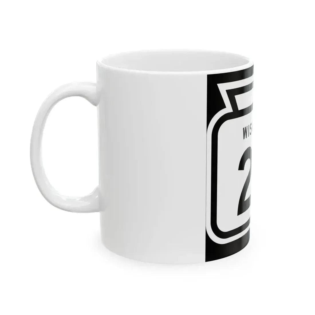 WIS 20 1958 (Wisconsin) (Road Sign) White Coffee Mug - Go Mug Yourself