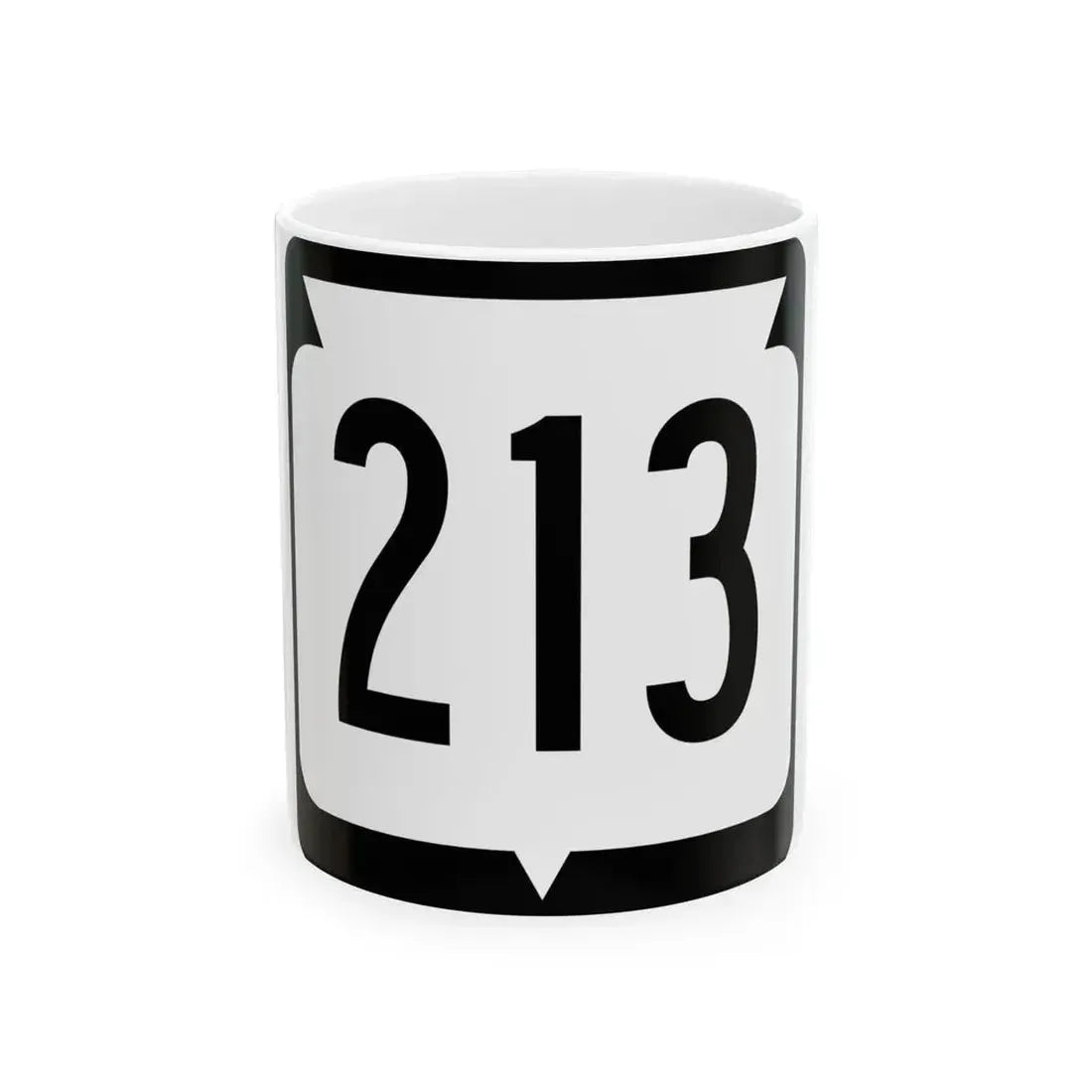 WIS 213 (Wisconsin) (Road Sign) White Coffee Mug 11oz - Go Mug Yourself