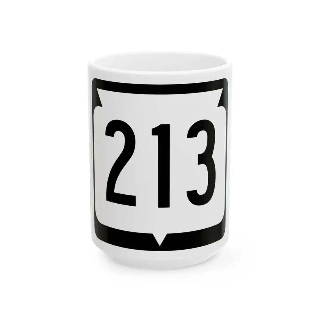 WIS 213 (Wisconsin) (Road Sign) White Coffee Mug 15oz - Go Mug Yourself