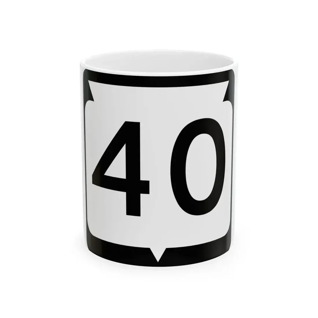 WIS 40 (Wisconsin) (Road Sign) White Coffee Mug 11oz - Go Mug Yourself