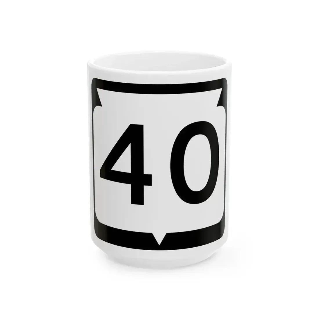 WIS 40 (Wisconsin) (Road Sign) White Coffee Mug 15oz - Go Mug Yourself