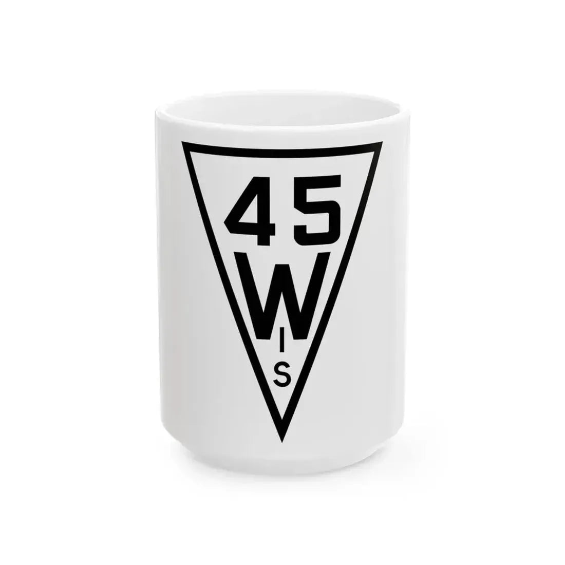 WIS 45 1927 (Wisconsin) (Road Sign) White Coffee Mug 15oz - Go Mug Yourself