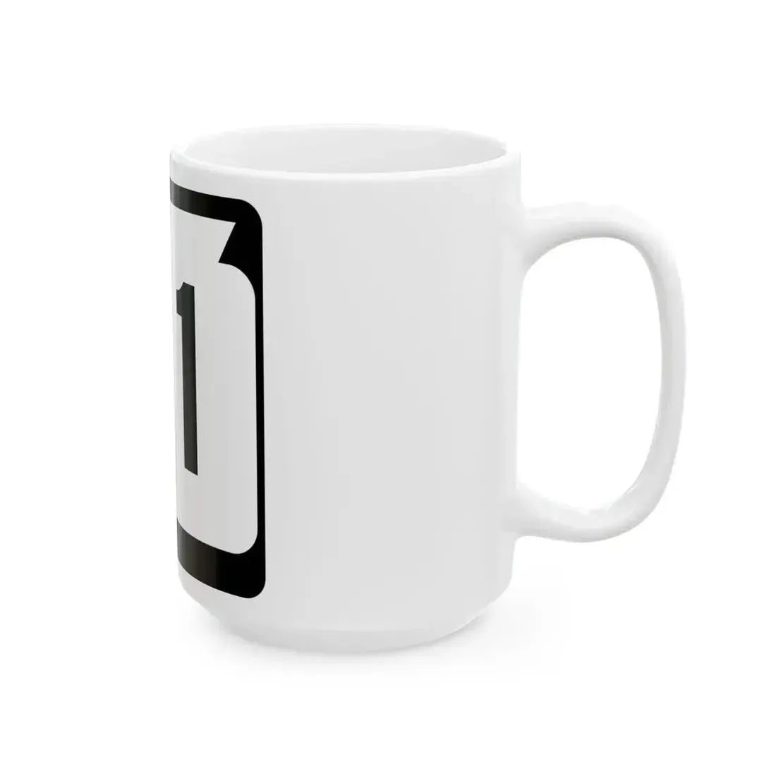 WIS 61 (Wisconsin) (Road Sign) White Coffee Mug - Go Mug Yourself