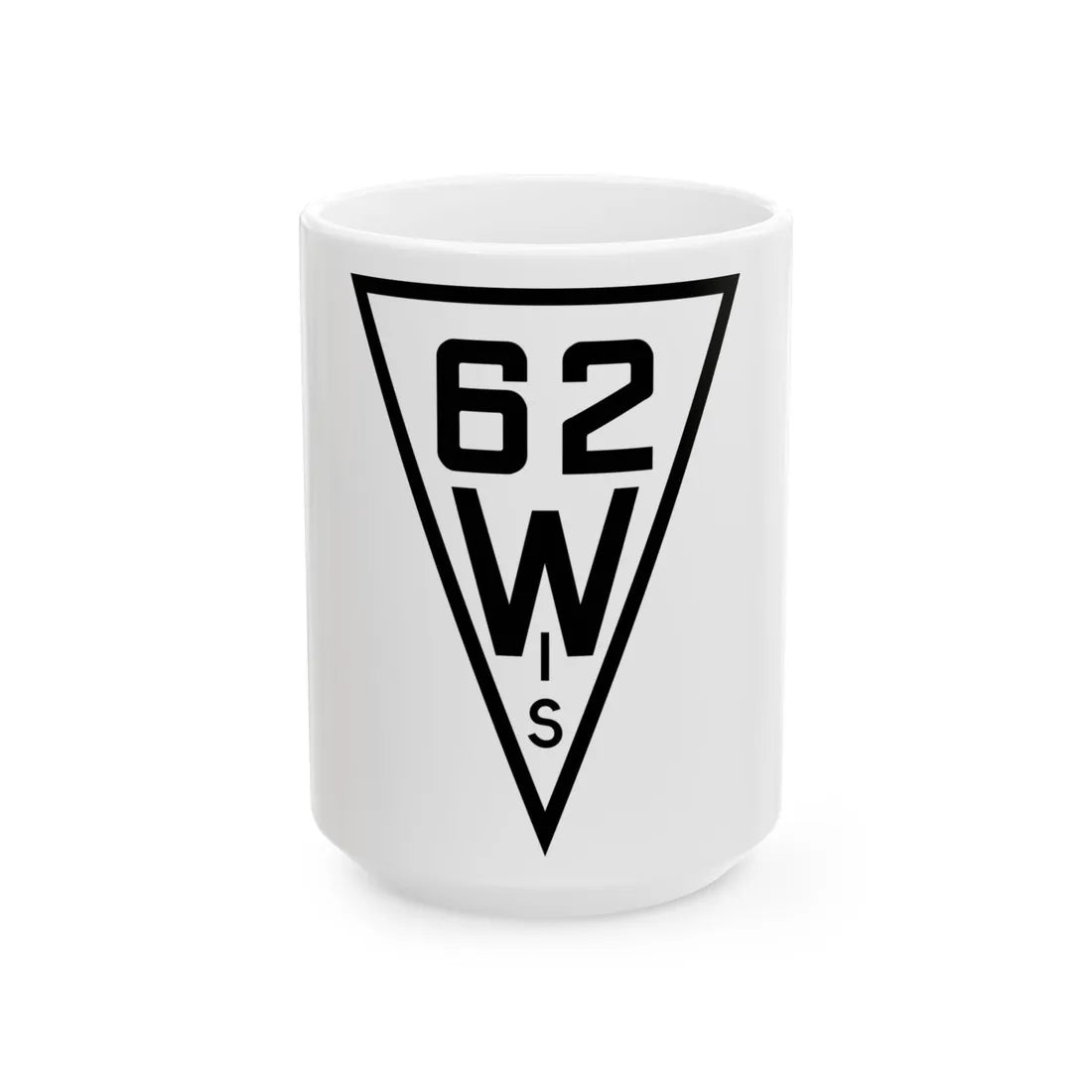 WIS 62 1927 (Wisconsin) (Road Sign) White Coffee Mug 15oz - Go Mug Yourself