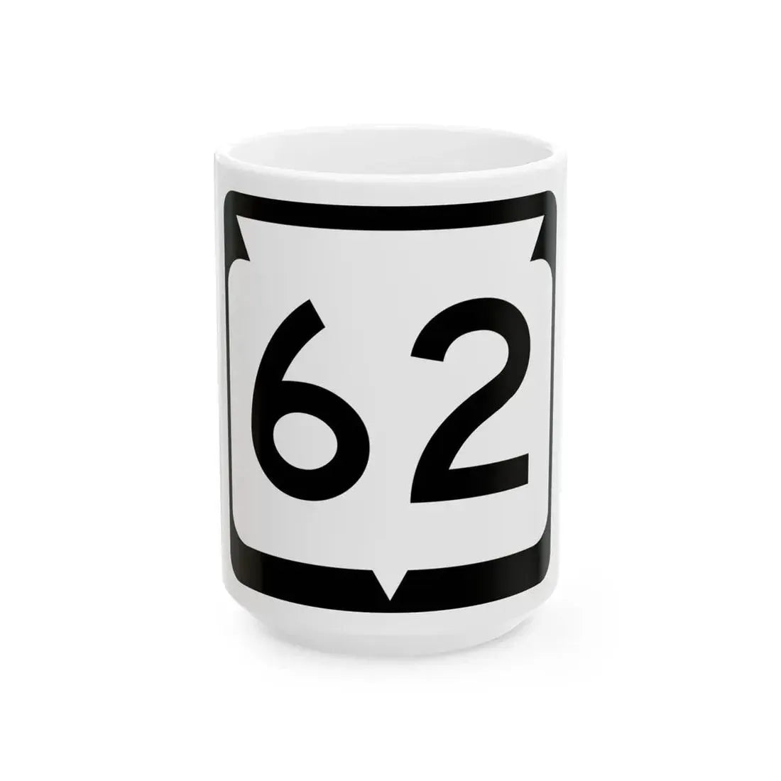 WIS 62 (Wisconsin) (Road Sign) White Coffee Mug 15oz - Go Mug Yourself