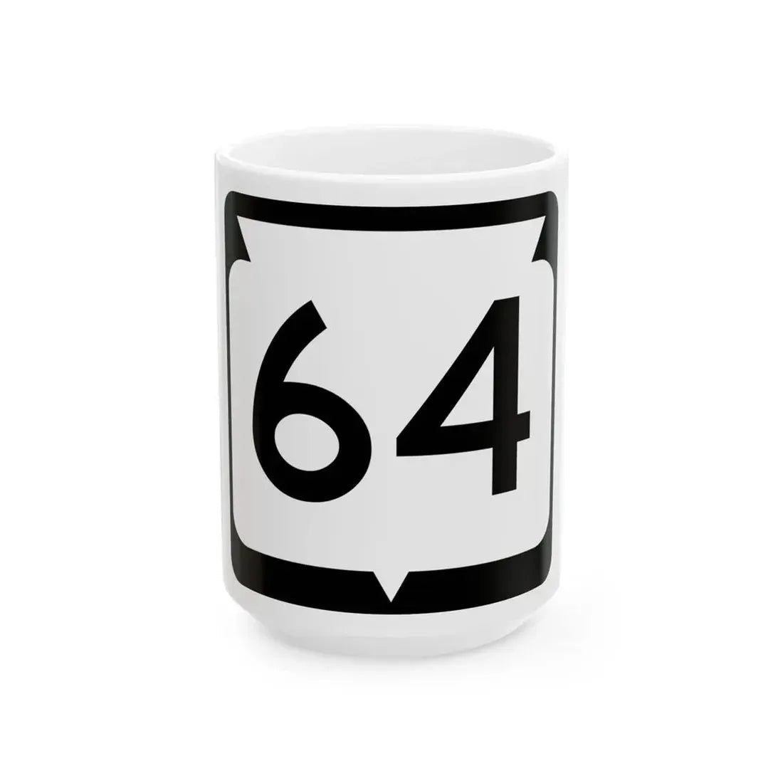 WIS 64 (Wisconsin) (Road Sign) White Coffee Mug 15oz - Go Mug Yourself
