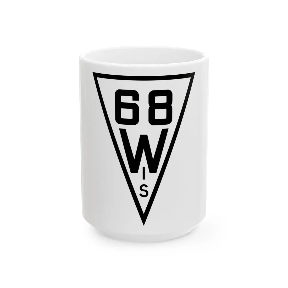 WIS 68 1927 (Wisconsin) (Road Sign) White Coffee Mug 15oz - Go Mug Yourself