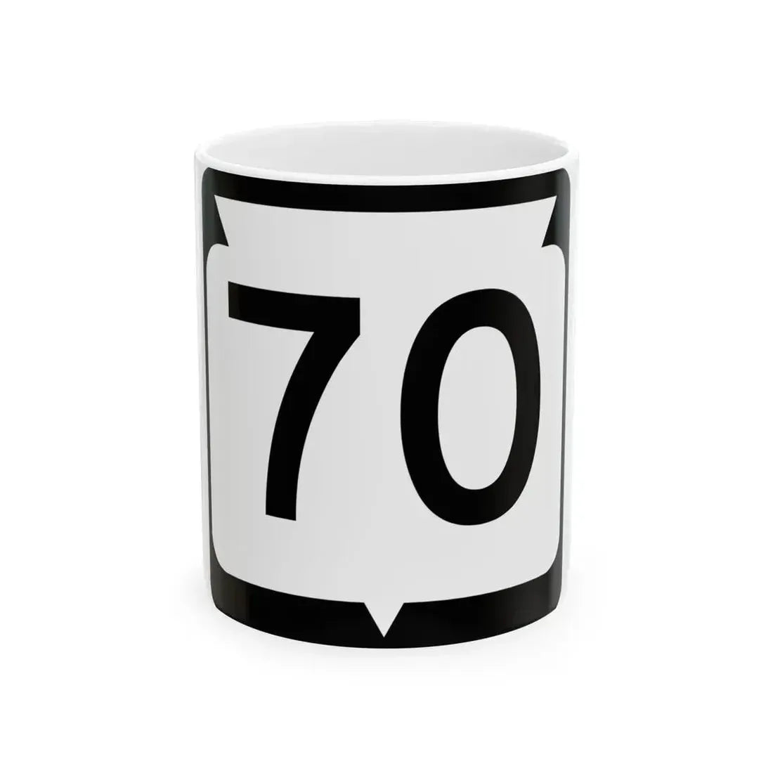WIS 70 (Wisconsin) (Road Sign) White Coffee Mug 11oz - Go Mug Yourself