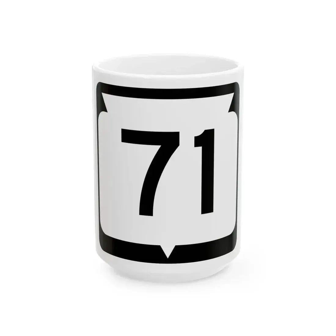 WIS 71 (Wisconsin) (Road Sign) White Coffee Mug 15oz - Go Mug Yourself