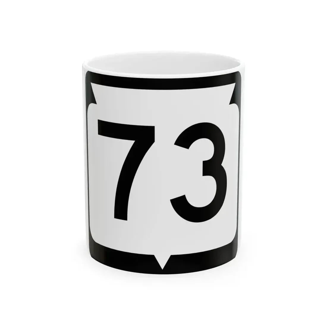 WIS 73 (Wisconsin) (Road Sign) White Coffee Mug 11oz - Go Mug Yourself