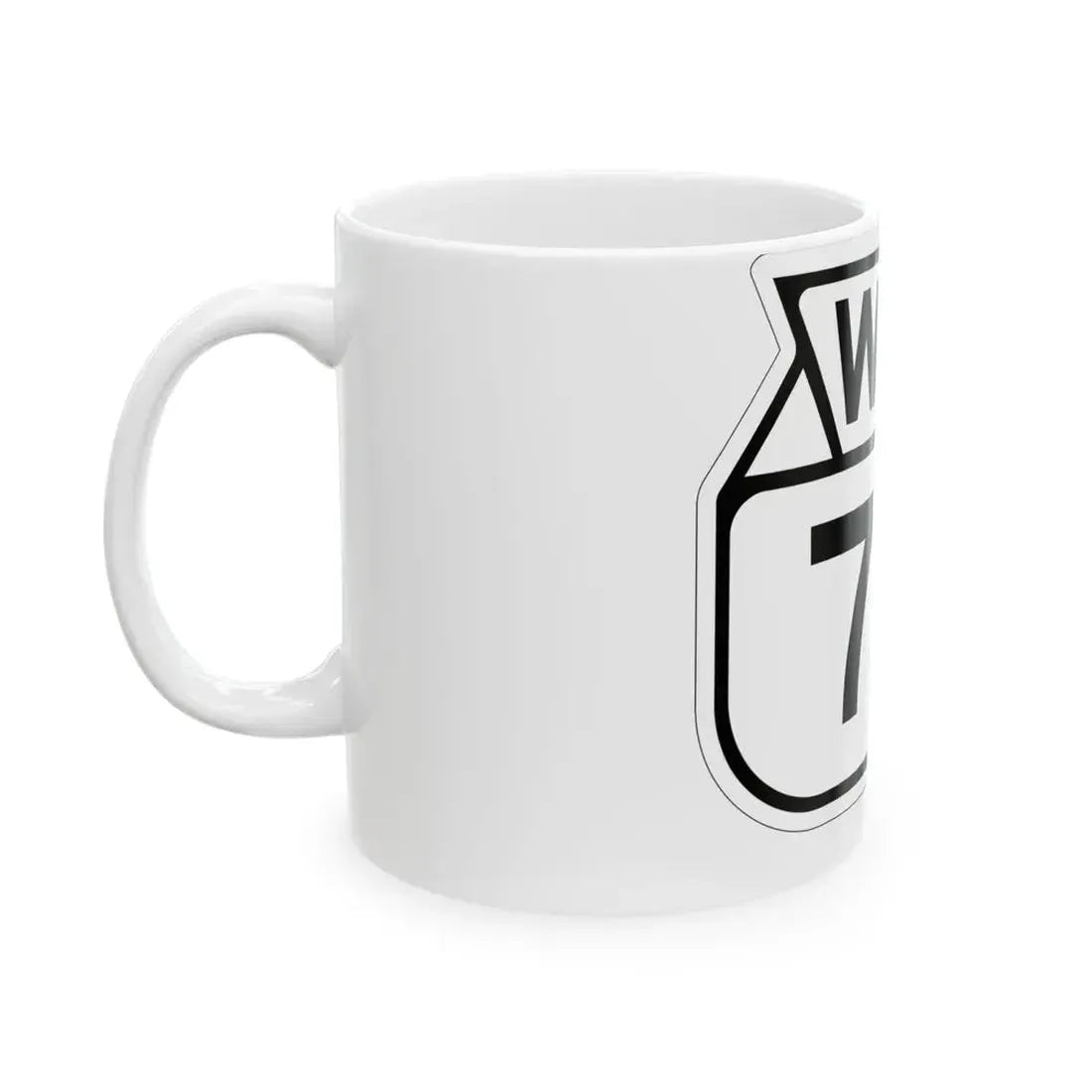 WIS 74 1949 (Wisconsin) (Road Sign) White Coffee Mug - Go Mug Yourself