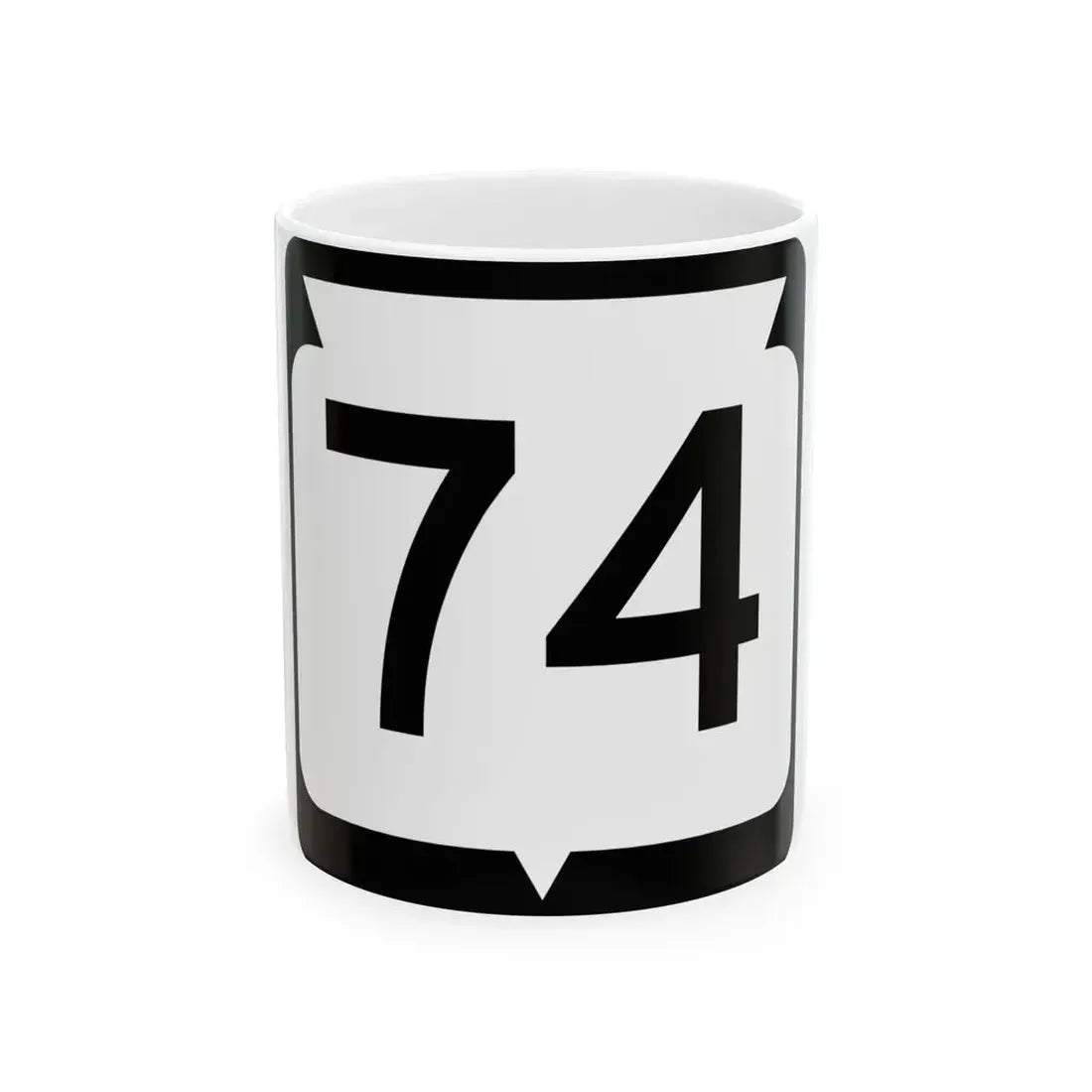 WIS 74 (Wisconsin) (Road Sign) White Coffee Mug 11oz - Go Mug Yourself