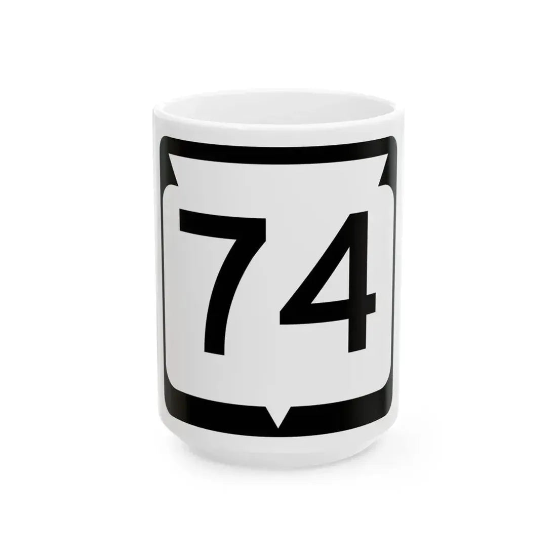 WIS 74 (Wisconsin) (Road Sign) White Coffee Mug 15oz - Go Mug Yourself