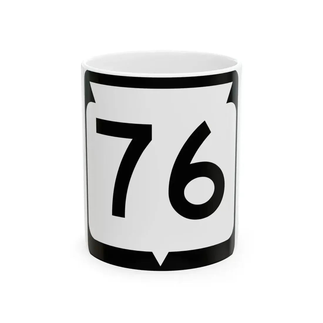 WIS 76 (Wisconsin) (Road Sign) White Coffee Mug 11oz - Go Mug Yourself