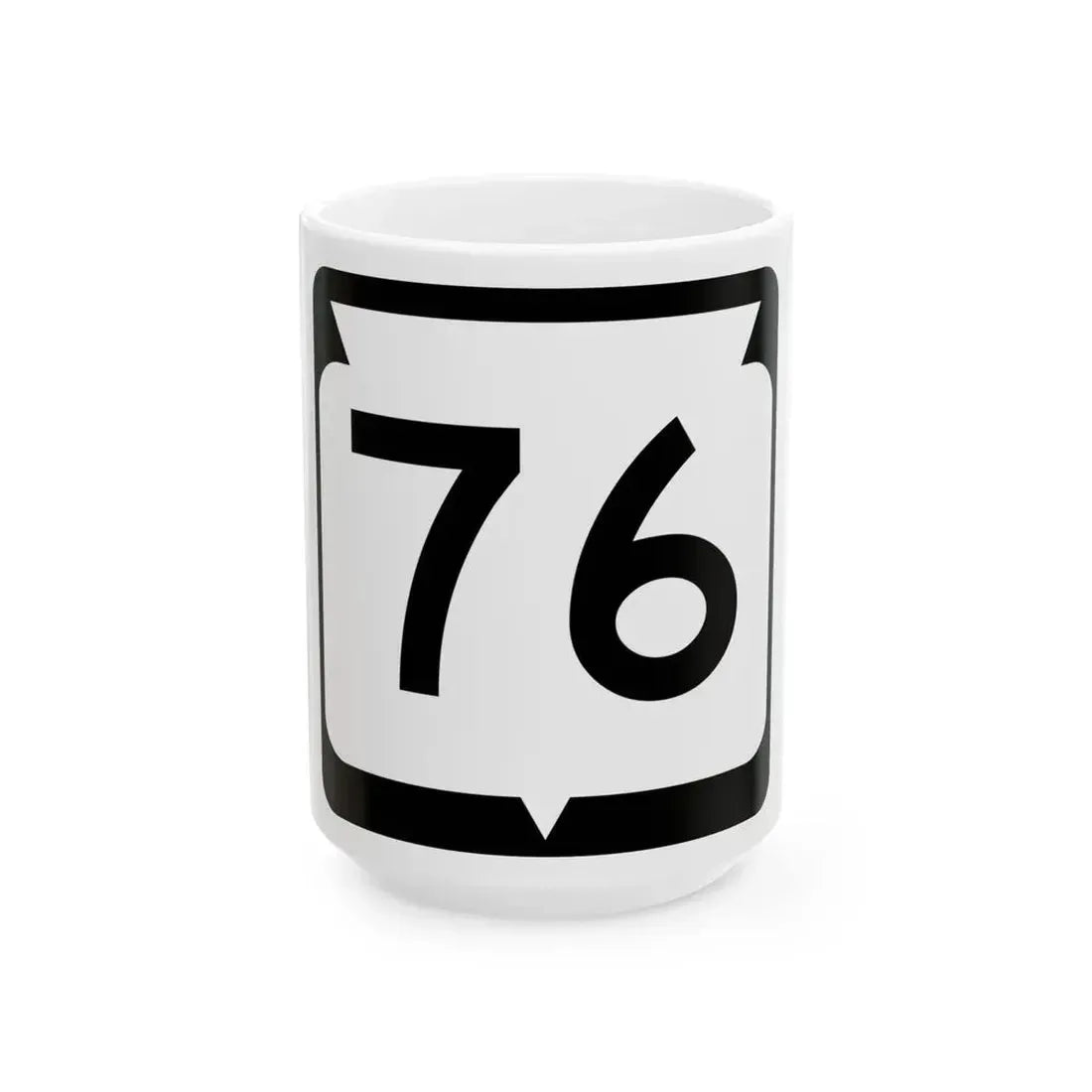 WIS 76 (Wisconsin) (Road Sign) White Coffee Mug 15oz - Go Mug Yourself