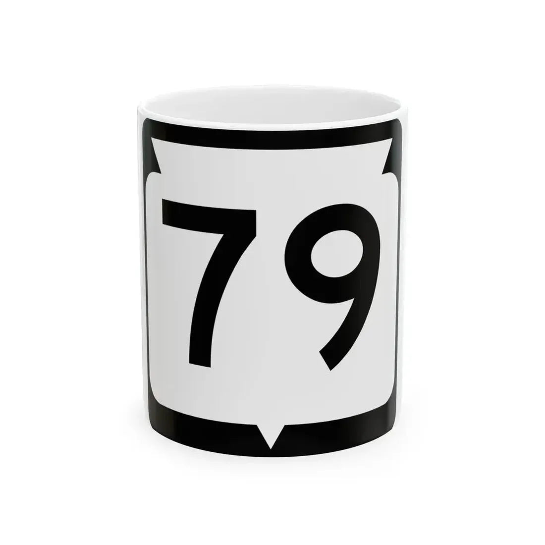 WIS 79 (Wisconsin) (Road Sign) White Coffee Mug 11oz - Go Mug Yourself