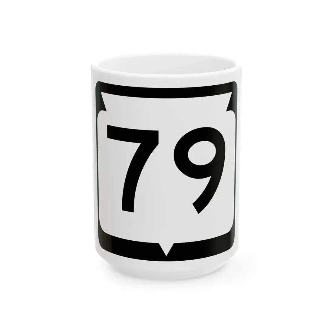 WIS 79 (Wisconsin) (Road Sign) White Coffee Mug 15oz - Go Mug Yourself
