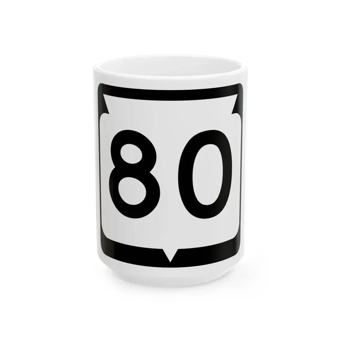 WIS 80 (Wisconsin) (Road Sign) White Coffee Mug 15oz - Go Mug Yourself