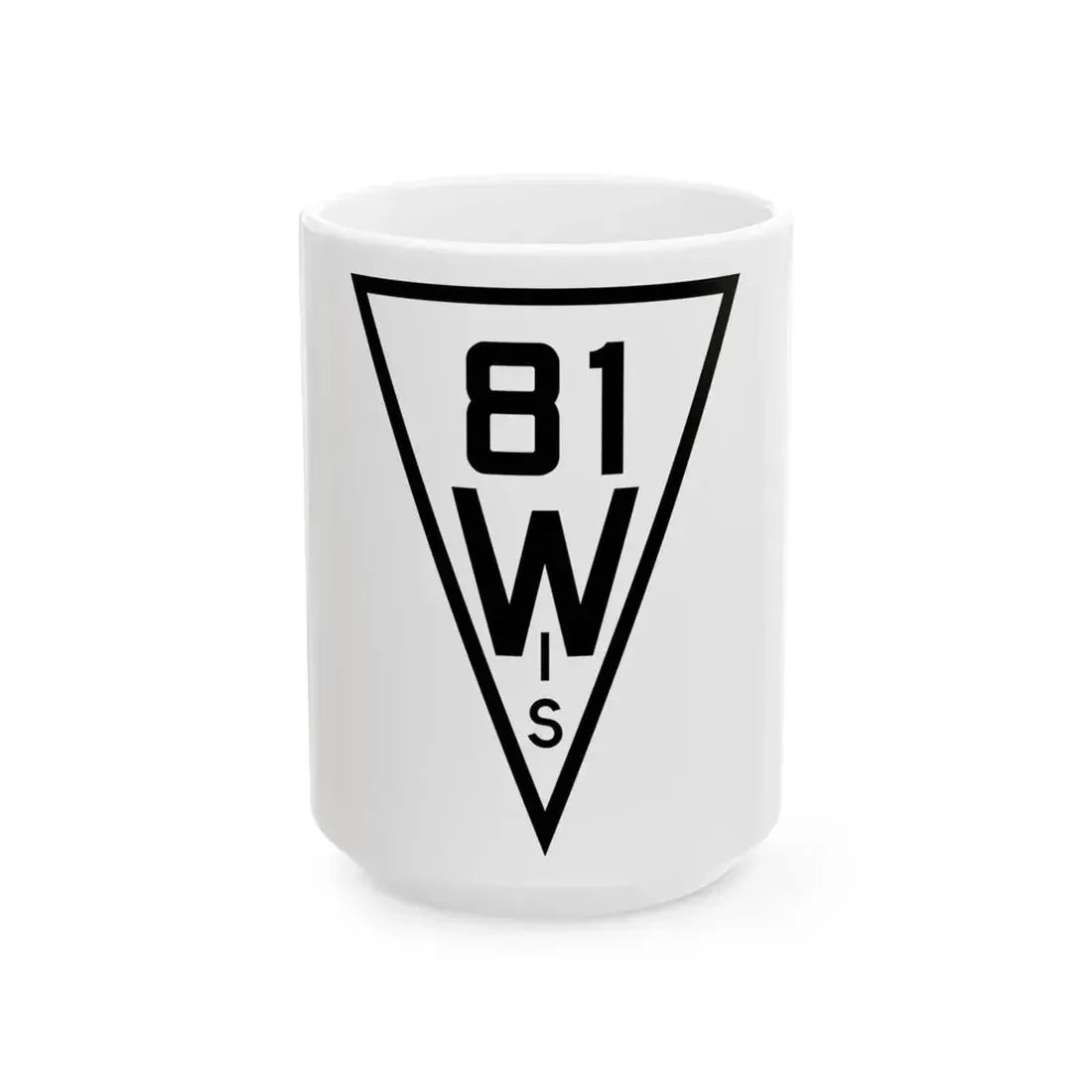 WIS 81 1927 (Wisconsin) (Road Sign) White Coffee Mug 15oz - Go Mug Yourself