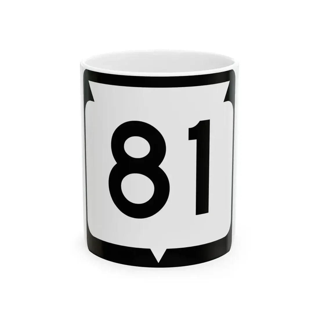 WIS 81 (Wisconsin) (Road Sign) White Coffee Mug 11oz - Go Mug Yourself