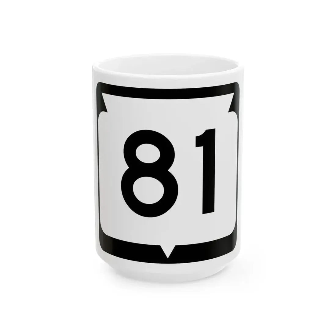 WIS 81 (Wisconsin) (Road Sign) White Coffee Mug 15oz - Go Mug Yourself