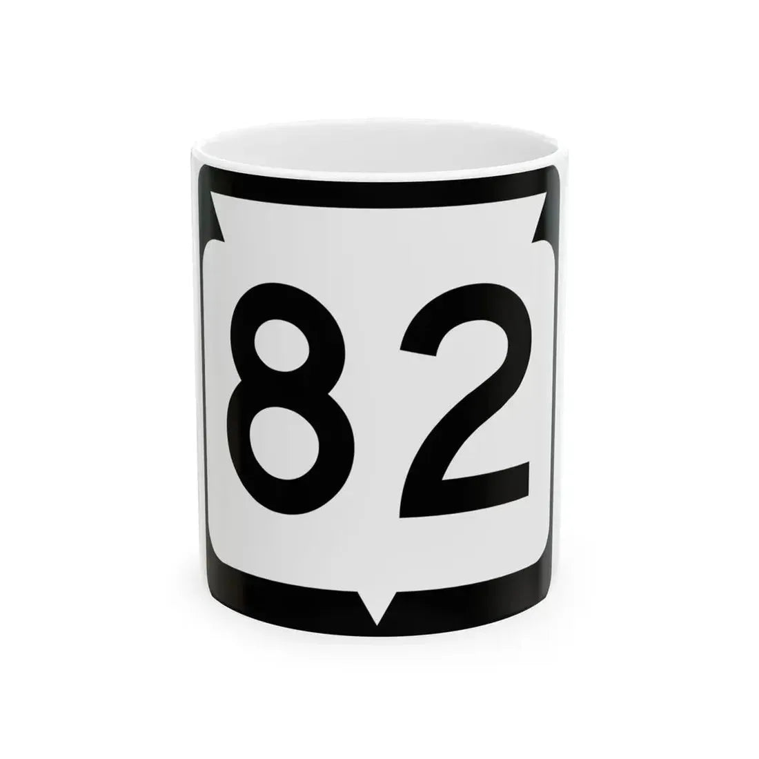 WIS 82 (Wisconsin) (Road Sign) White Coffee Mug 11oz - Go Mug Yourself