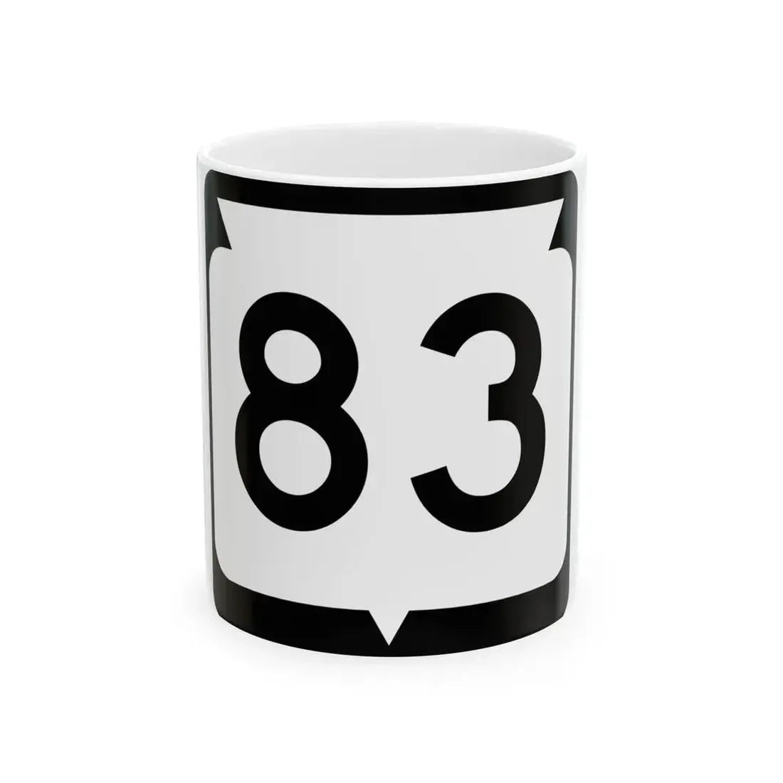 WIS 83 (Wisconsin) (Road Sign) White Coffee Mug 11oz - Go Mug Yourself