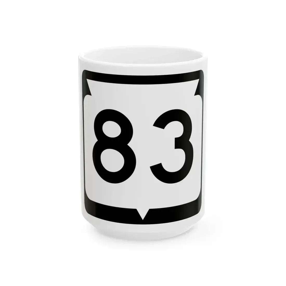 WIS 83 (Wisconsin) (Road Sign) White Coffee Mug 15oz - Go Mug Yourself