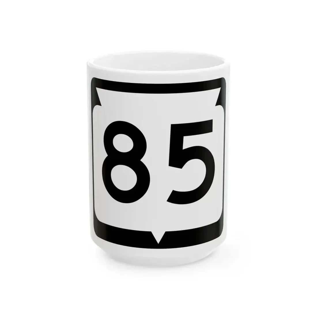WIS 85 (Wisconsin) (Road Sign) White Coffee Mug 15oz - Go Mug Yourself