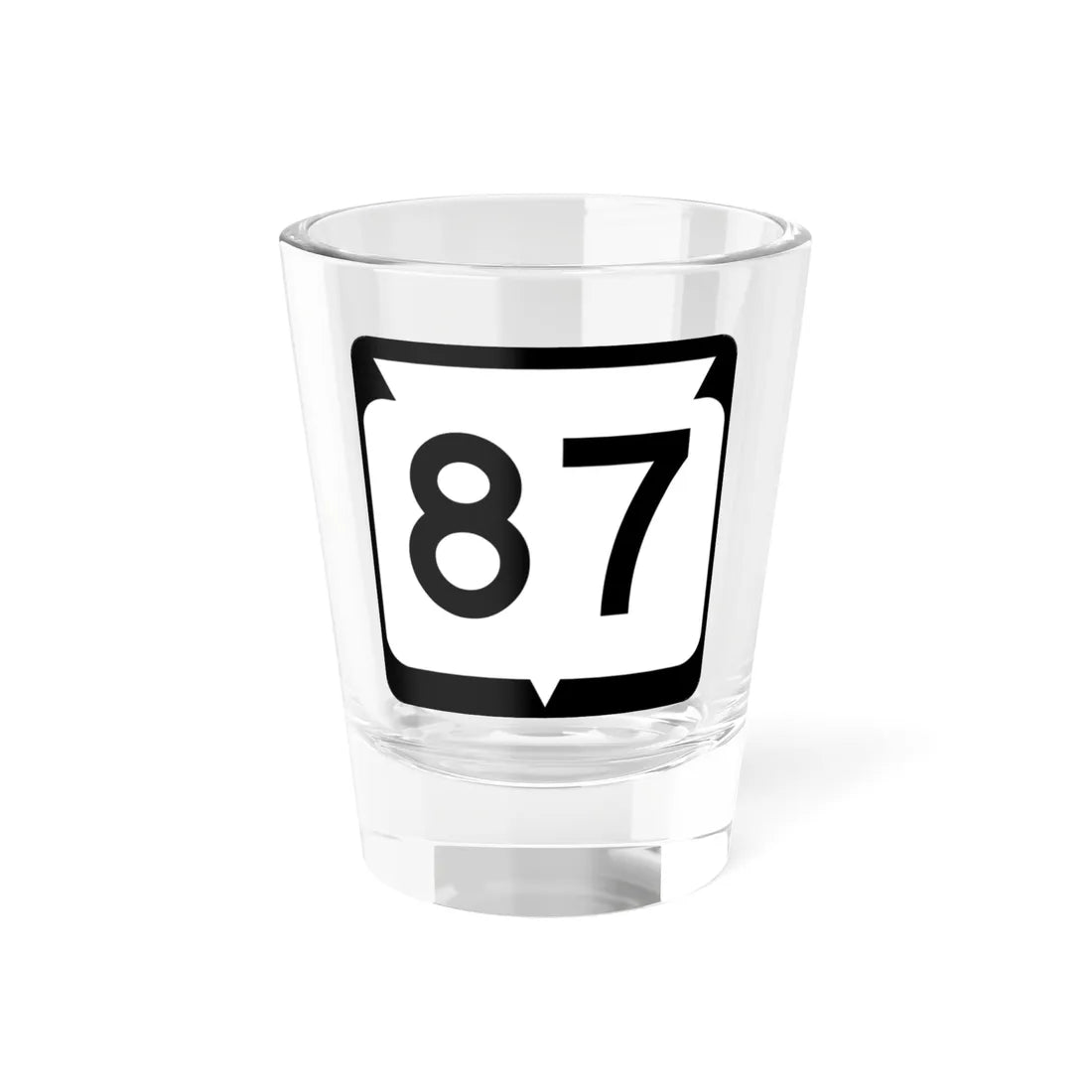 WIS 87 (Wisconsin) (Road Sign) Shot Glass 1.5oz - Go Mug Yourself