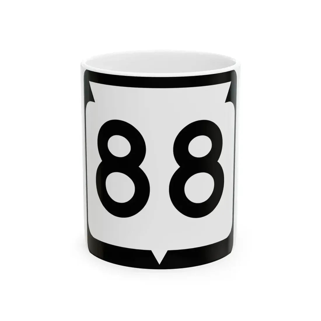 WIS 88 (Wisconsin) (Road Sign) White Coffee Mug 11oz - Go Mug Yourself