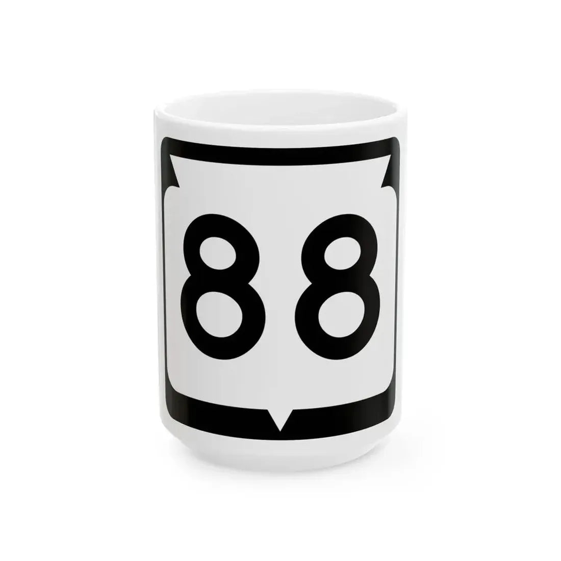 WIS 88 (Wisconsin) (Road Sign) White Coffee Mug 15oz - Go Mug Yourself