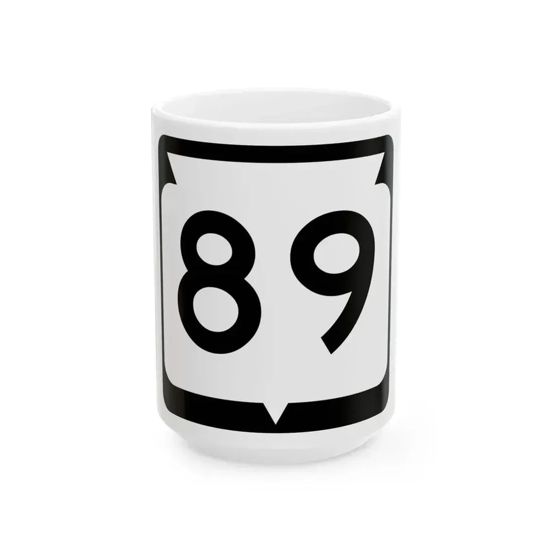 WIS 89 (Wisconsin) (Road Sign) White Coffee Mug 15oz - Go Mug Yourself
